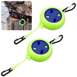 Threlaco 2 Pcs Tree Stand Gear Hoist 29.5 ft Round Retractable Bow and Gear Hoist Bow Hunting Gear Accessories for Hunting Bow and Gun Retriever(Green)