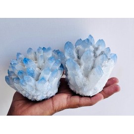 Generic Natural Aquamarine Cluster, Aquamarine Cathedral, Aquamarine Geode, Raw Blue Cluster, Aquamarine Rough, Quartz Crystal Cluster Gifts Home Office Decoration Healing