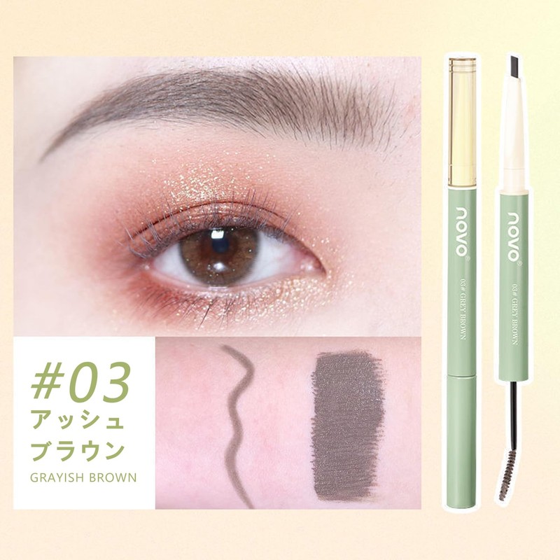 BIHADA Eyebrow Pencil, Eyebrow Dyed, Eyebrow 2 in 1, Three-dimensional