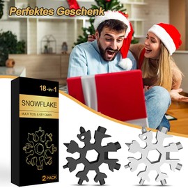 NDakter Advent Calendar Men Filling, 2 Pack Small Gifts, 18-in-1 Snowflake Multitool Christmas Gifts