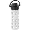 Lifefactory 16-Ounce Glass Water Bottle with Active Flip Cap and