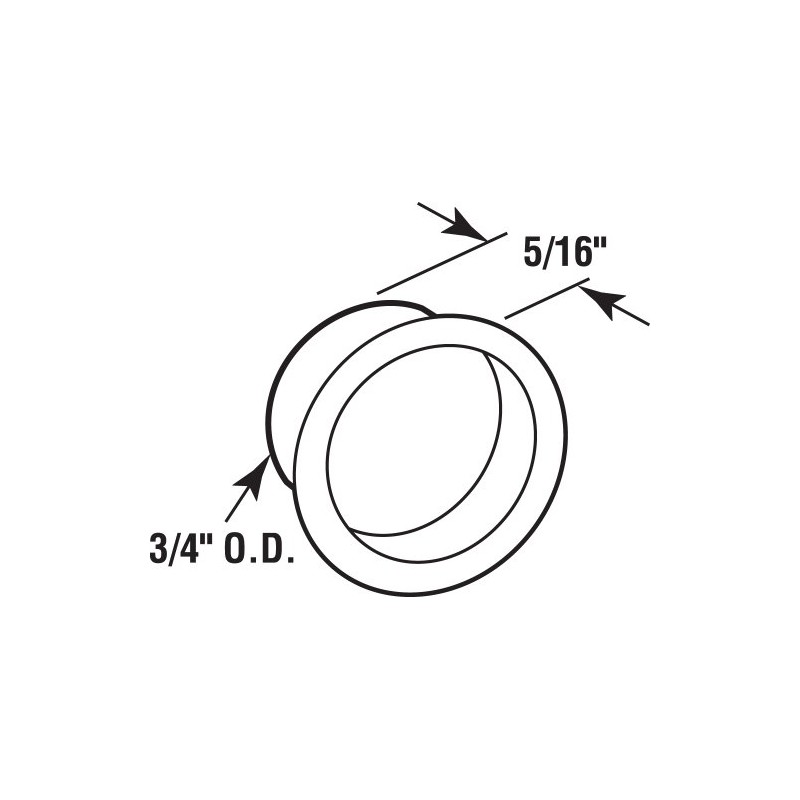 Prime-Line N 7133 3/4 In. Solid Brass Sliding Closet Door