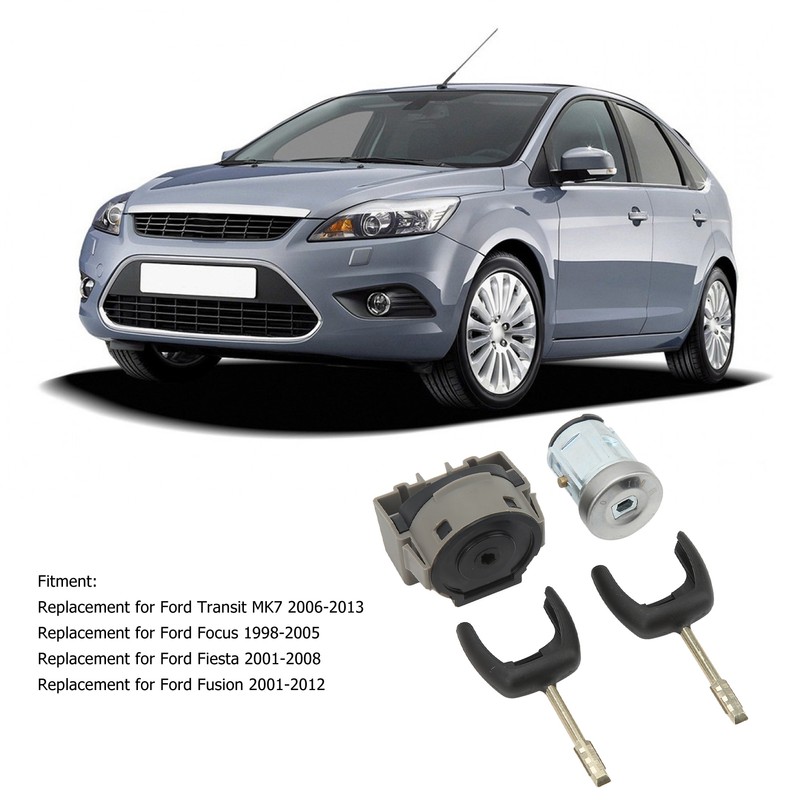 Ignition Starter Switch 98AB11572BG Engine Key Cylinder Set Replacement for