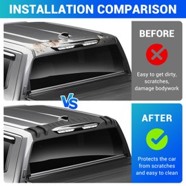 Titibett Truck Roof Spoiler Compatible with 2022-2025 Toyota Tundra Rear Roof Protector Wing Fits for Tundra Accessories Roof Mat Third Brake Light