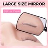 Miuffue Flexible Large Square Lash Mirror, 260°Rotation Folding Portable Eye