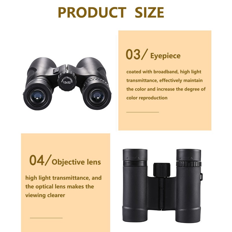 8x22/10x22 HD Outdoor Binoculars Set Handheld Sightseeing Binoculars for Concert