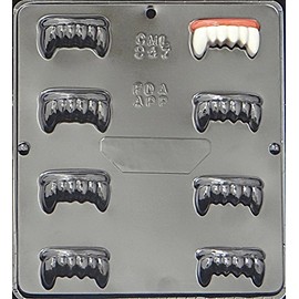 Candy Molds N More Dracula Vampire Teeth Chocolate Candy Mold, Item 947