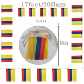 FFILL Colombians Banner Flag String, Colombia Mini Flag Small Banner, for Party, Shops and Bars Decorations.CO flags