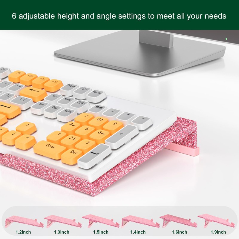 Computer Keyboard Stand for Desktop - 6-Level Height Adjustable Acrylic