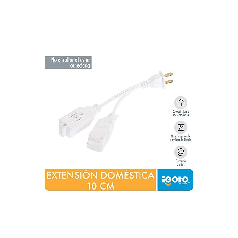 iGoto ED13-1B Mini extensión dómestica dual, 10 cm Calibre 16,