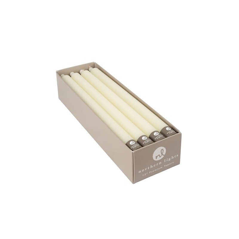 Northern Lights Candles - 12" 12pk Tapers - Ivory -