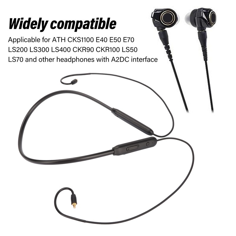Bluetooth Earphone Wireless Upgrade Cable with Mic and Controller for