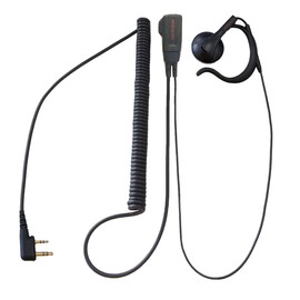 ICOM Compatible INCOM Earphone Microphone for L-Type 2-Pin Specific Small Power Transceiver HG Curl Cord Open On-Ear Type Earhook Type IC-4120 IC-4120BT IC-4100D IC-4110D IC-4110D IC-4110D IC-4188D