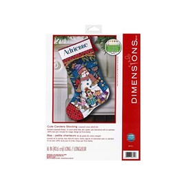Dimensions D08751 Cute Carolers/Snowman Christmas Stocking Counted Cross Stitch