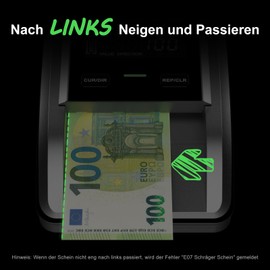 Aneken AL-139 Money Checker with 2.8 Inch Digital Screen, Counterfeit Checker with Total Value and Additions Function, 4-Way Orientation and Trackable Records, Compatible EUR/USD/GBP etc