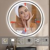 Wall-Mounted Round Bathroom Mirror with LED-Lights - 28 Inch Frame