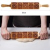 Wooden Rolling Pin, Rolling Pin with Metal Axle, Pattern Embossing