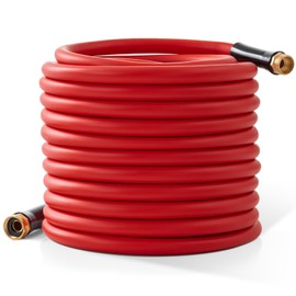 BLENDLITE Garden Hose 100 ft x 5/8” Hot/Cold Water Hose,-50°F to 190°F,Burst 600Psi Flexible & Lightweight Upgraded Rubber Hoses,3/4” Solid Fittings for All-weather Outdoor Lawn & Garden