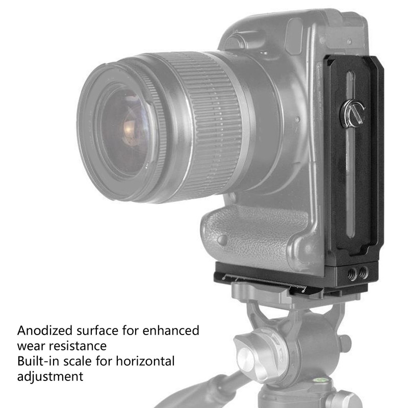 L Bracket Vertical Horizontal Switching Tripod Quick Release Plate 1/4in