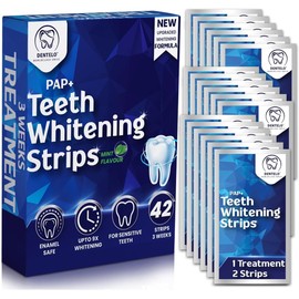 DENTELO Professional Teeth Whitening Strips,42 Non-Sensitive, Safe for Enamel, Anti Slip, Dentist Formulated Teeth Whitener Strips, Teeth Whitening Kit, Tooth Whitening, Tooth Whitening Strips