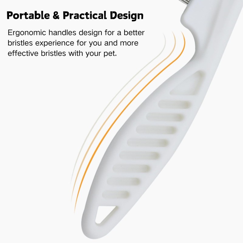 Stainless Steel Rounded Teeth Grooming Comb for Small Pets -