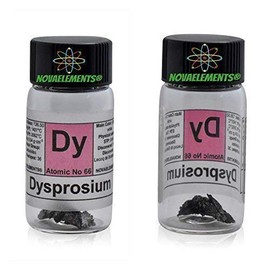 Dysprosium Element 66 Dy, Meister Pure1 Fine Gold 99.95% in Glass Ampoule with Label