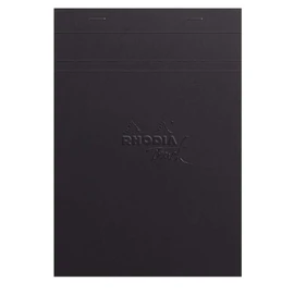 Rhodia 116106C Grey Maya Pad Notepad Stapled at the Head A5 (14.8 x 21 cm) 50 Sheets Micro-Perforated Blank Clairefontaine Paper Maya Grey 120 g Black Pack of 1
