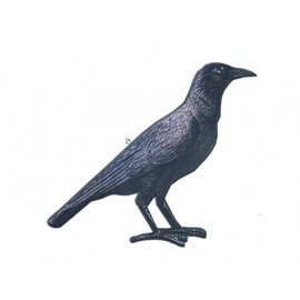 Miniblings Black Raven Printed Wood Brooch Pin Badge Button Crow Mystique Mistery