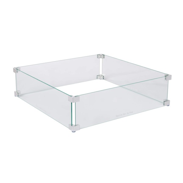 Fire Pit Wind Guard Clear Tempered Glass Best Flame Viewing