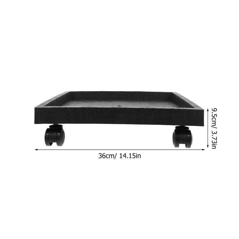 DOITOOL 14.2 Inch Square Plant Saucer with Wheels, Heavy Duty