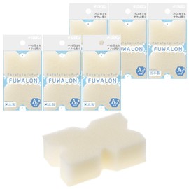 Kikuron Kitchen Sponge, Antibacterial, Dishwashing, White, Set of 1 x 6, Bubbles, Dry Quickly, Fluffy, Made in Japan