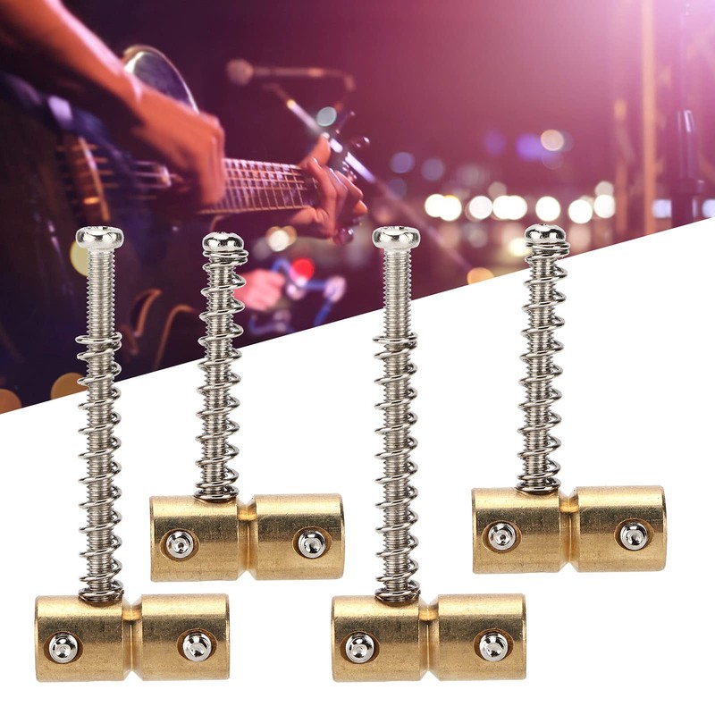 Bass Bridge Saddle Set, 4Pcs Bass String Saddle 4‑String Brass