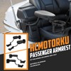 HCmotorku Black Passenger Armrests with Cup Holder Adjustable Fit for
