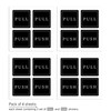 dealzEpic - PULL and PUSH Stickers - Black Self Adhesive
