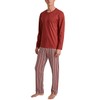 CALIDA Relax Imprint Men's Short Pyjamas 100% Cotton, Ochre Red