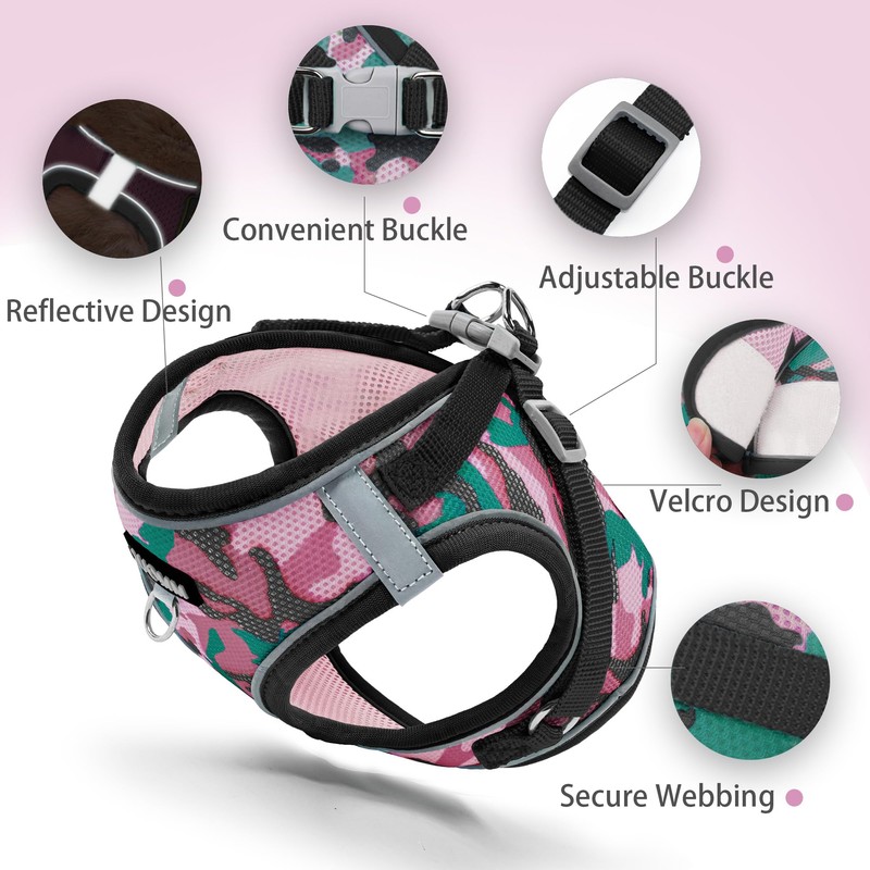 Jolifield Step in Dog Harness with Leash Set, Adjustable Soft