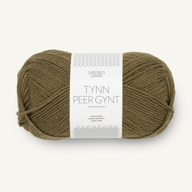 SANDNES GARN Tynn Peer Gynt – Colour: Dark Olive (9873) – 50 g/Approx. 205 m Wool