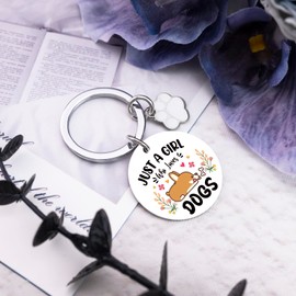 Cxulquvs Corgi Gifts for Corgi Lovers Cute Dog Keychain Dog Lovers Gifts for Women Teen Girls Unique Dogs Mom Birthday Christmas Gift for Women Just A Girl Who Loves Dogs
