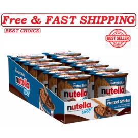 Nutella & GO! Bulk Hazelnut and Cocoa Spread with Pretzel Sticks, 12 Pack, 1.9oz