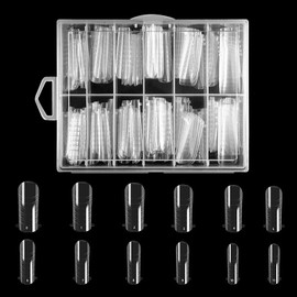 12 Sizes Dual Nail Forms, 120 Reusable Acrylic Nail Molds for UV Gel and Polymer Gel Nail Extensions and DIY Nail Art Tools for Perfect Stiletto Tips, Artificial Nails, and Nail Design Applications
