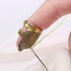 4 Pack Sewing Thimble Finger Protector, Adjustable Finger Metal Shield