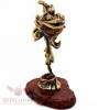 Solid Brass Amber Figurine of GoldFish Veiltail fish Totem talisman