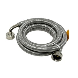 PROCURU 2-Pack 6-Ft Washing Machine Hose, Universal Connector for All Brands, Stainless Steel Braided Water Supply Lines, Certified Safe (9SWE72-2P)