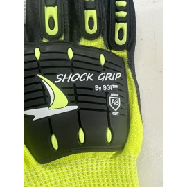 Shock Grip By SGI Impact Resistant Safety Gloves XL A8 Cut Resistant GR13GC5