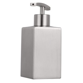 Frcolor 358Ml Soap Dispenser Rust Proof Stainless Steel Soap Dispenser Square Hand Soap Dispenser for Bathroom and Kitchen Refillable Essential Oil Shampoo Lotion