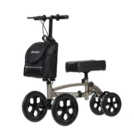 ELENKER All-Terrain Knee Scooter, Foldable Knee Walker, Better Alternative to Crutches for Foot Injuries Champagne
