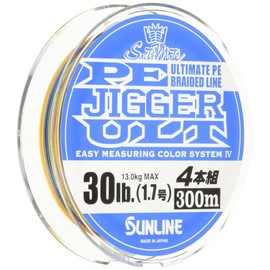 Sunline Saltimate Jigger ULT PE Line, Set of 4, 636.4 yd (600 m), No. 1.7, 30 lb