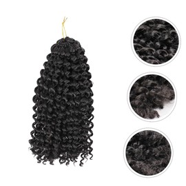 IWOWHERO Natural Crochet Braids Hair Extensions 30pcs/kit Black for Women's Braiding Cosplay