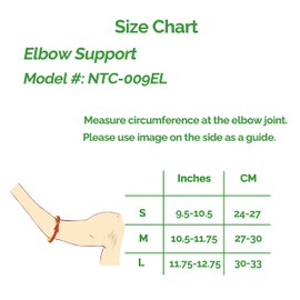 Neotech Care Elbow Brace Support Sleeve - Elastic & Breathable Fabric - Adjustable Compression Strap/Band - For Men, Women, Right or Left Arm (Grey Colour, Size S, 1 Pair)