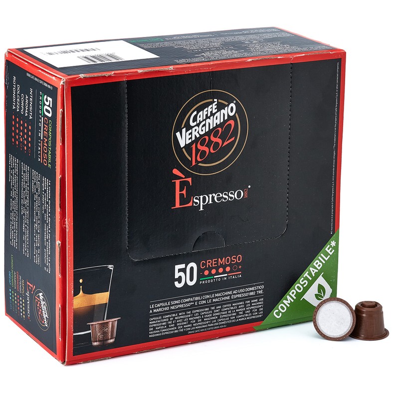Caffe' Vergnano 1882 Medium Roast Espresso Original Line Machine Compatible